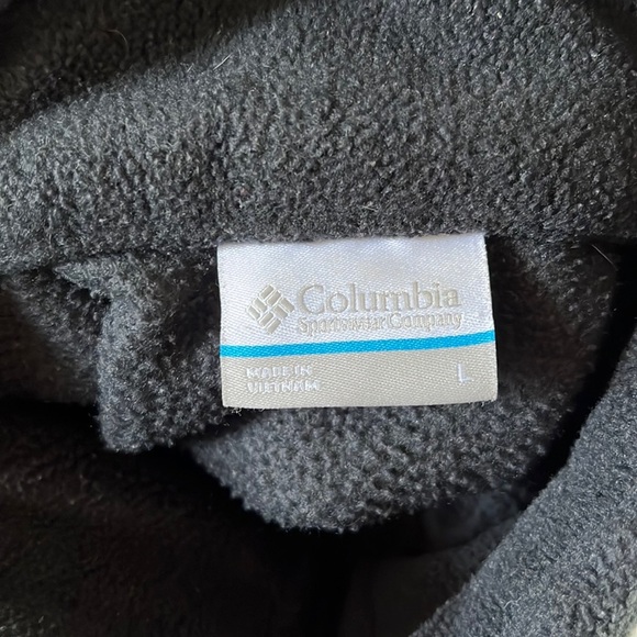 Columbia  GUC   Fleece jacket   Black  original style   Stand up collar   size L - Picture 2 of 14